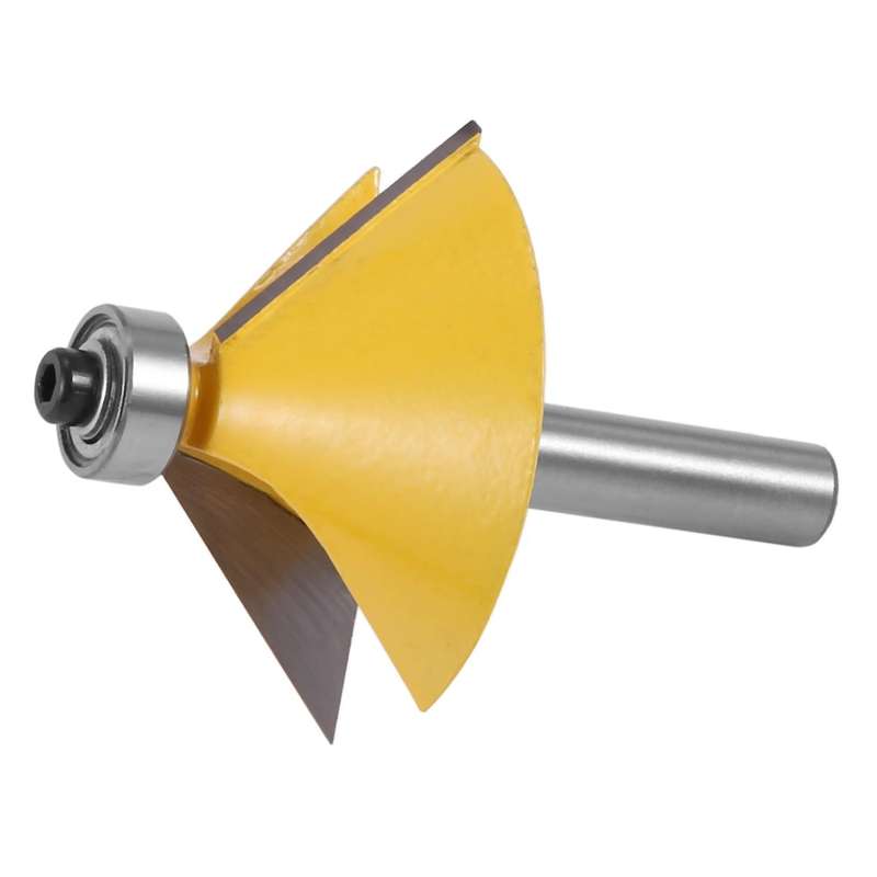 1pc 8mm Shank Large 45 Degree Chamfer Bevel Edging Router Bit Tool