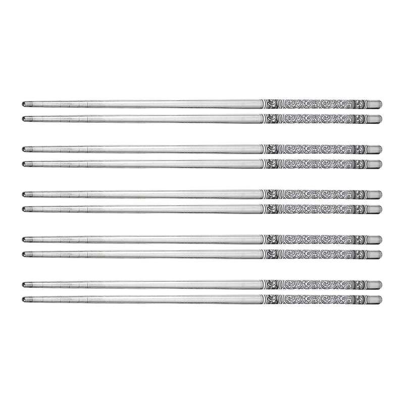 5 Pairs Of Blue and White Porcelain Pattern Chopsticks Tableware Set