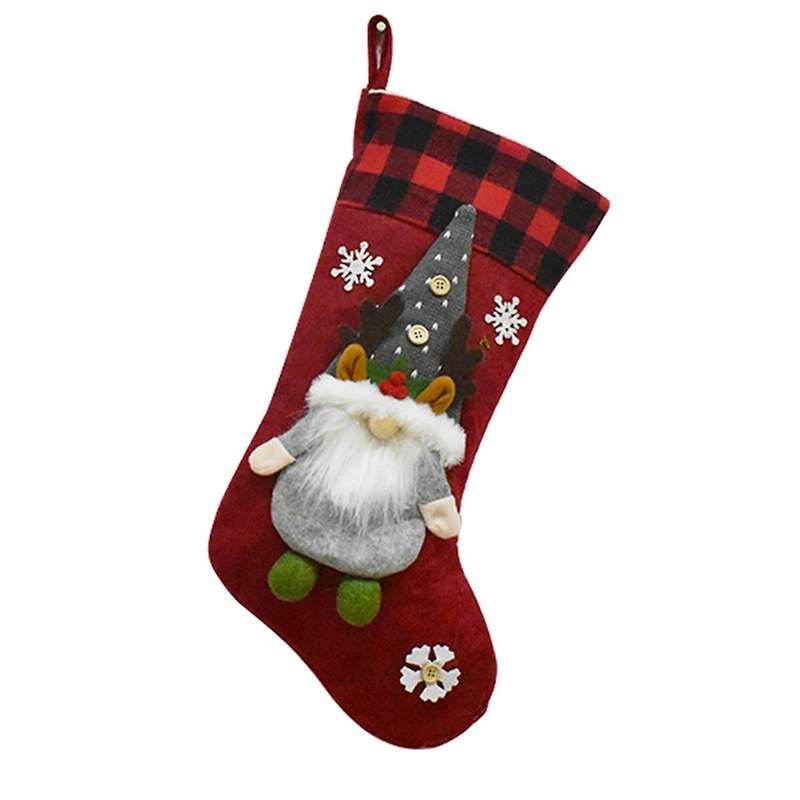 Christmas Gift Doll Christmas Stocking Child Christmas Gift Bag Gray