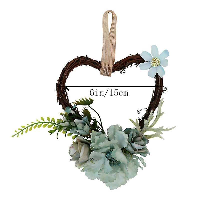 Wedding Flower Heart-shaped Wreath Party Wall Home Decoration, 6 Inch