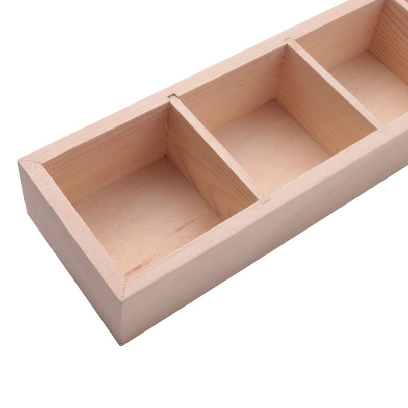 Wooden Box Succulent Plant Flower Pot 5 Grid
