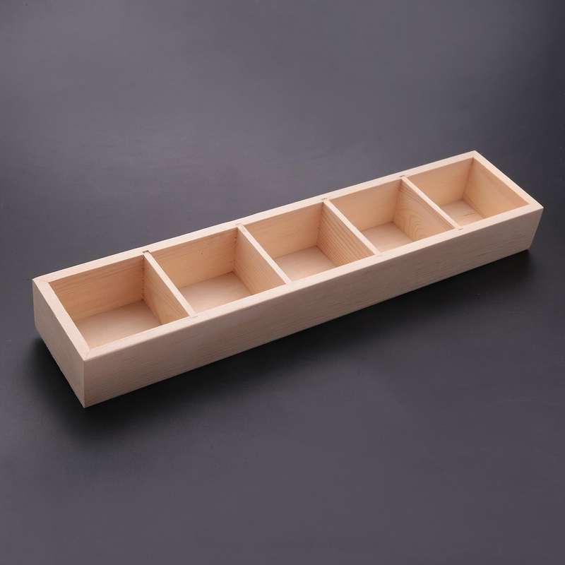 Wooden Box Succulent Plant Flower Pot 5 Grid