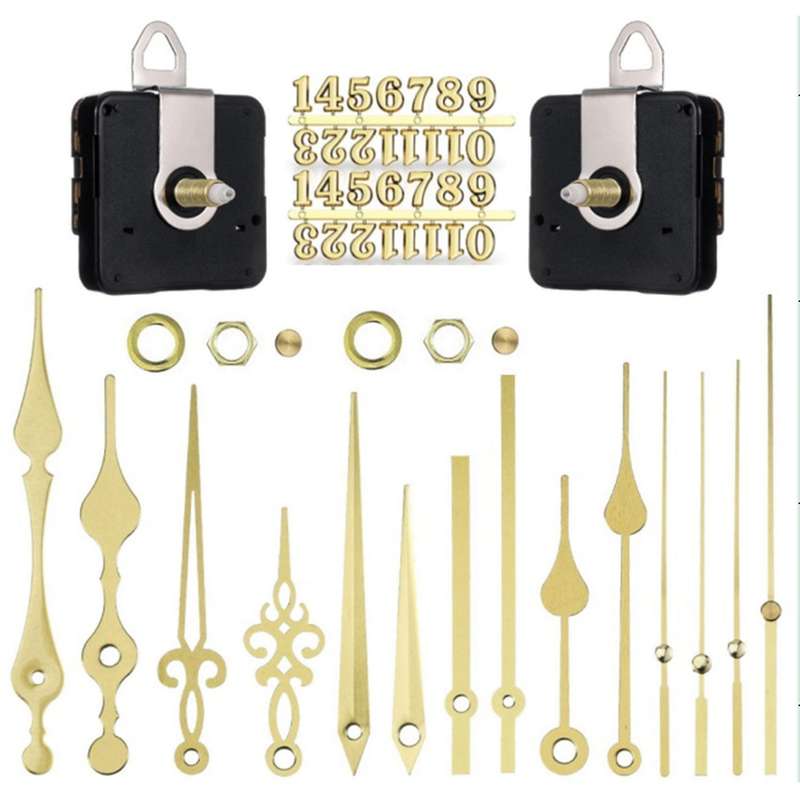2pcs Silent Wall Clock Quartz Movement Mechanism Kit Diy Parts 18mm