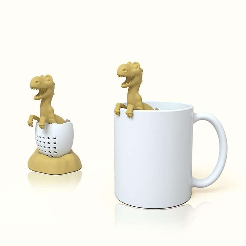 2pcs Tea Bag Silicone Spice Filter Baby Dinosaur Shape Tea Infuser