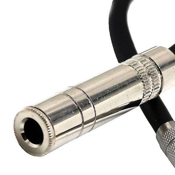 6.35 Female Mono to 3.5 Male Plug Jack 90degree Audio Line Cable.