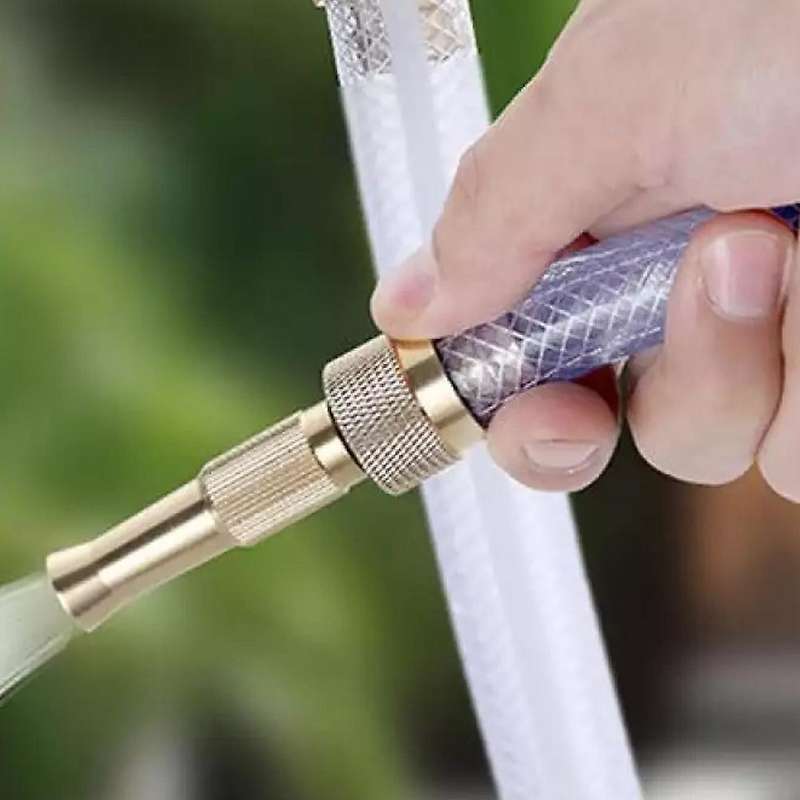 Car Wash Adjustable Straight Handle Hose Nozzle Garden Tool