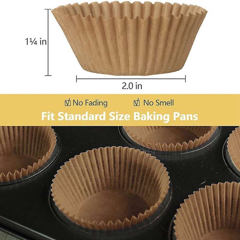 Cupcake Liners Standard Size for Baking, 200 Count Muffin Cups