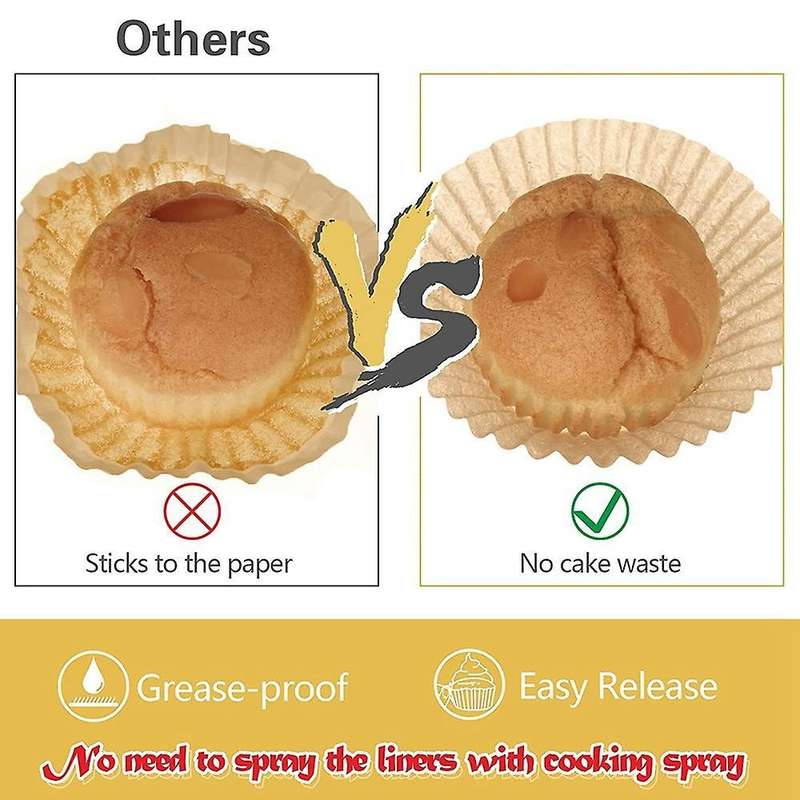 Cupcake Liners Standard Size for Baking, 200 Count Muffin Cups
