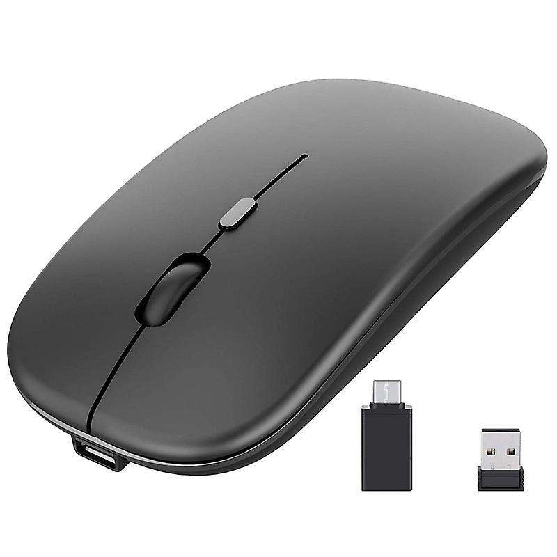 Wireless Mouse with Usb and Type-c Receiver, for Laptop,macbook