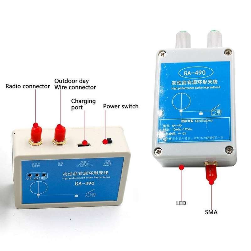 Ga490 100khz-179mhz Ring Active Receive Antenna Sdr Loop Antenna