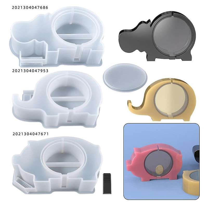 Piggy Bank Resin Molds Diy for Coin Bank Children Gift (hippo)