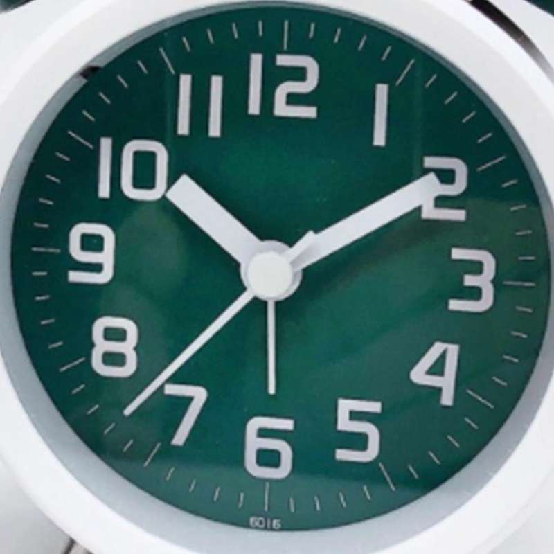 Style Alarm Clock with Twin Bell Bedside Desk and Shelf Clock Green