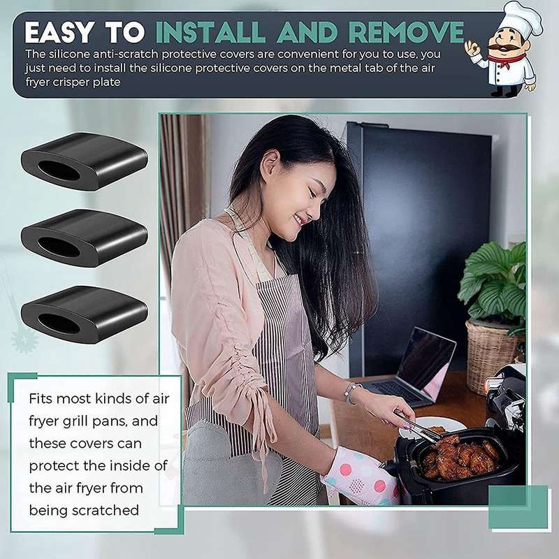 20 Pieces Air Fryer Rubber Bumpers Covers for Air Fryer Grill Pan