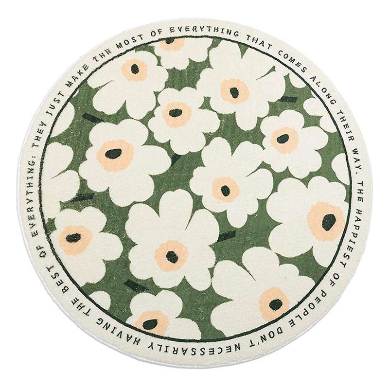 Nordic Living Room Carpet Non-slip Bedroom Round Carpets -60cm