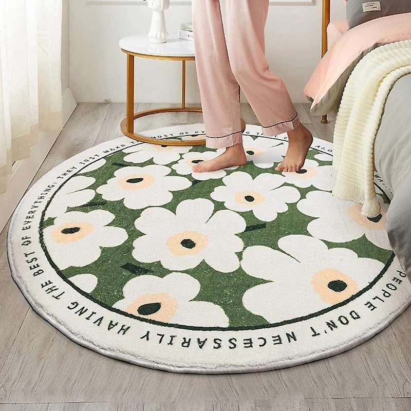 Nordic Living Room Carpet Non-slip Bedroom Round Carpets -60cm