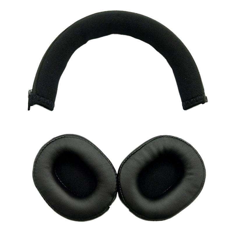 Headphone Sponge Leather Case Earmuffs Head Beam Protective Pad Black