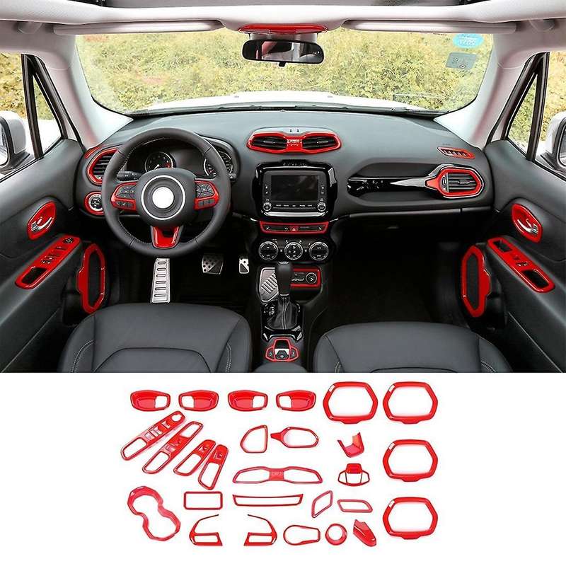 Air Conditioning Vent Interior for Jeep Renegade 2016-2018 (red)