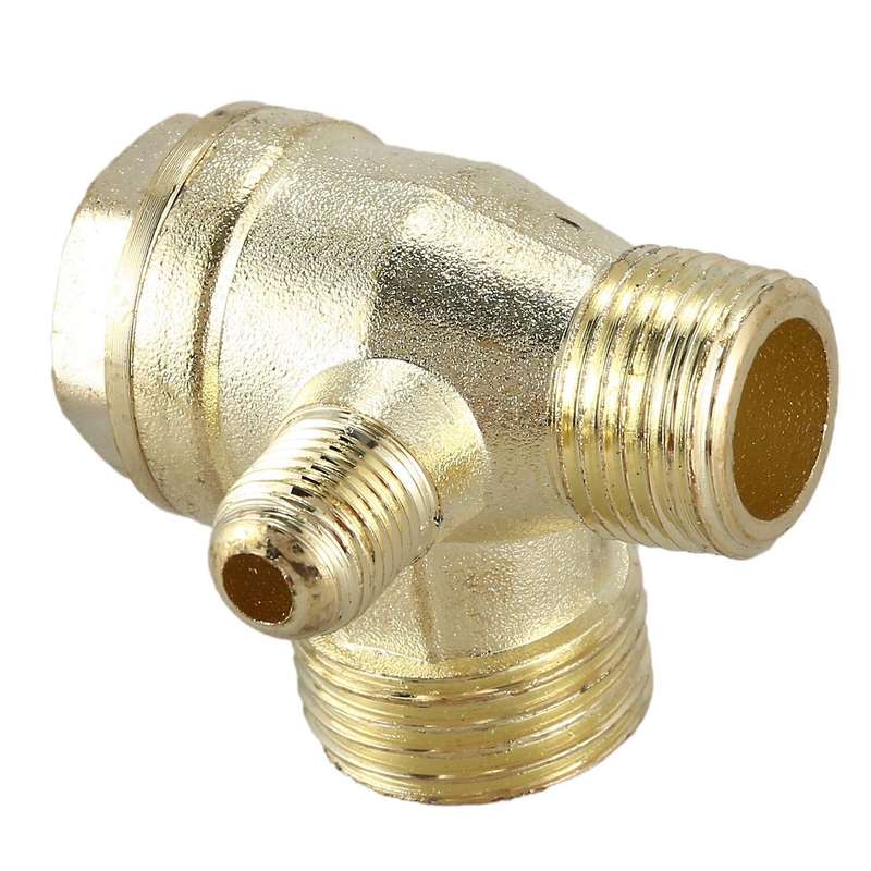2/5"3/8"pt 1/2"pt Male Thread 3 Way Metal Air Compressor Check Valve