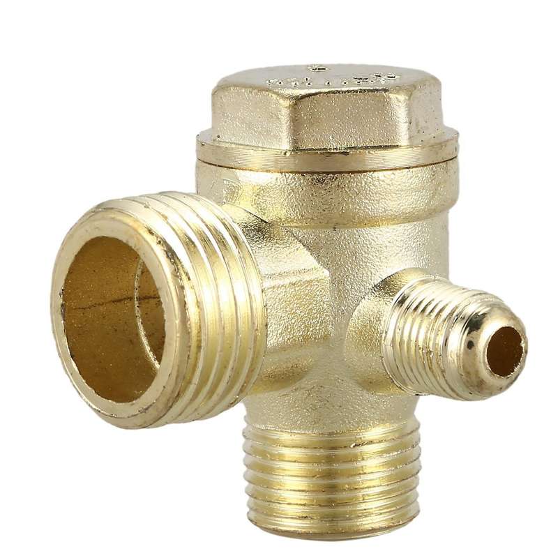 2/5"3/8"pt 1/2"pt Male Thread 3 Way Metal Air Compressor Check Valve