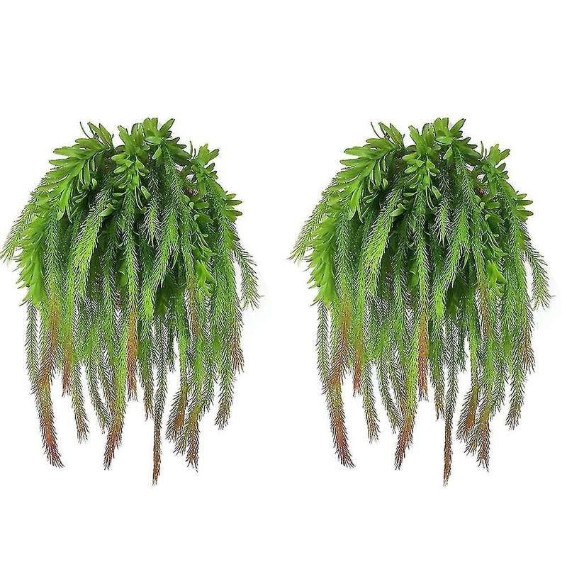 Real Touch Artificial Air Grass Green Leaves Home Green Outdoor Red