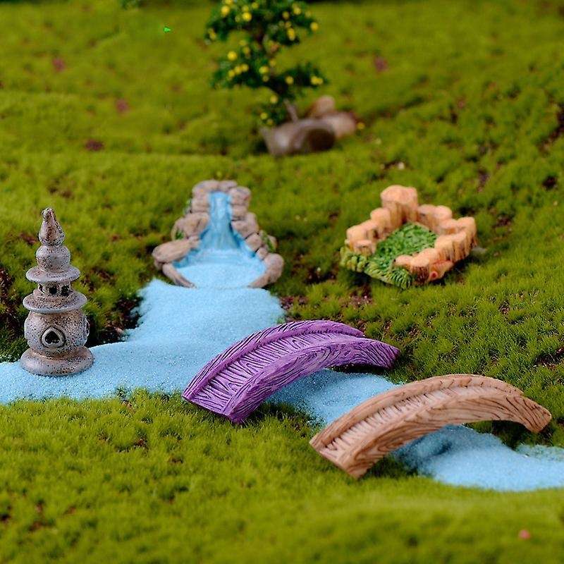 Miniature Pond Bridge Figurines Miniature Craft Fairy Garden Decor