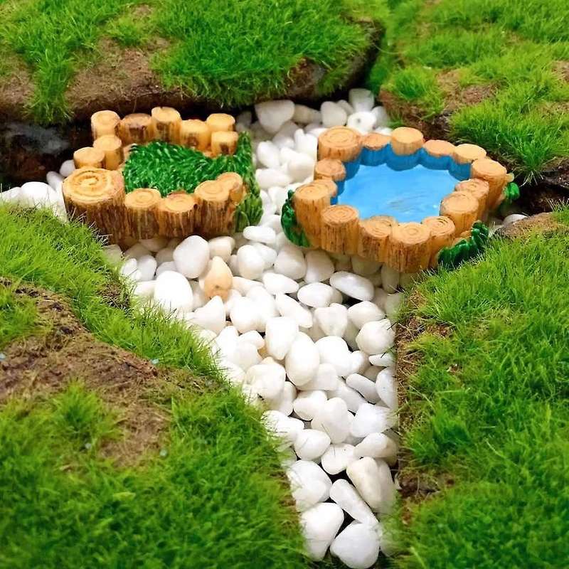 Miniature Pond Bridge Figurines Miniature Craft Fairy Garden Decor