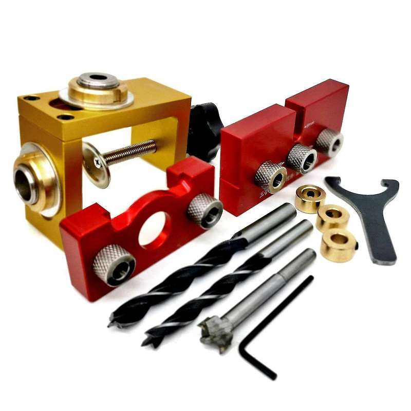 3 In 1 Dowel Jig Aluminum Alloy Pocket Hole Jig,set A