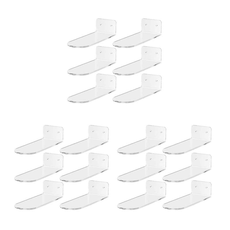 18 Pack Floating Shoe Shelves,transparent Acrylic Shoe Shelves