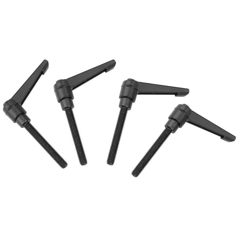 4 Pcs M8 Stainless Steel External Thread Handle, Black (40 Mm)
