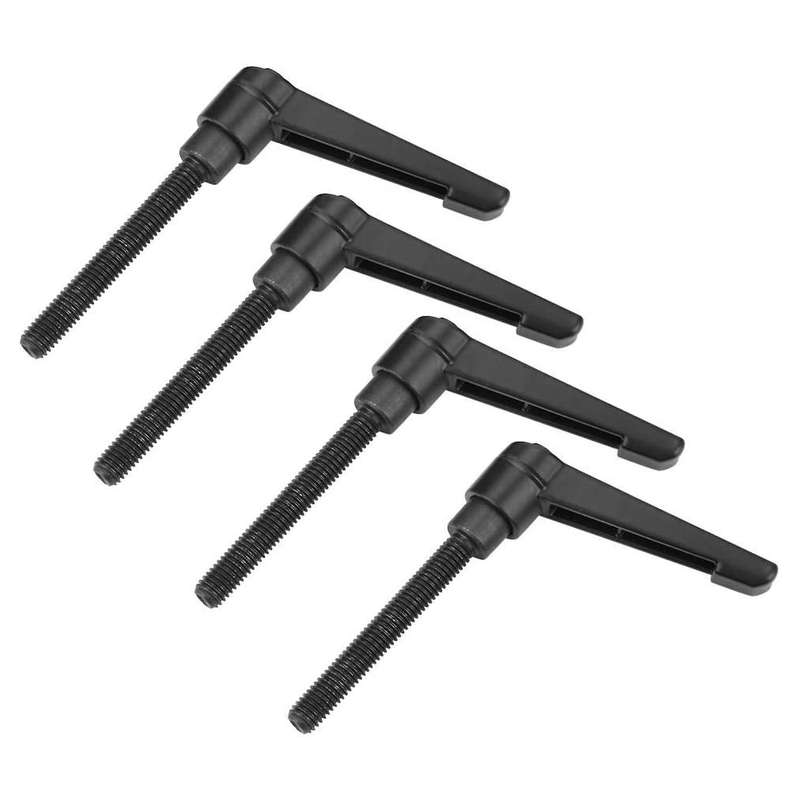 4 Pcs M8 Stainless Steel External Thread Handle, Black (40 Mm)