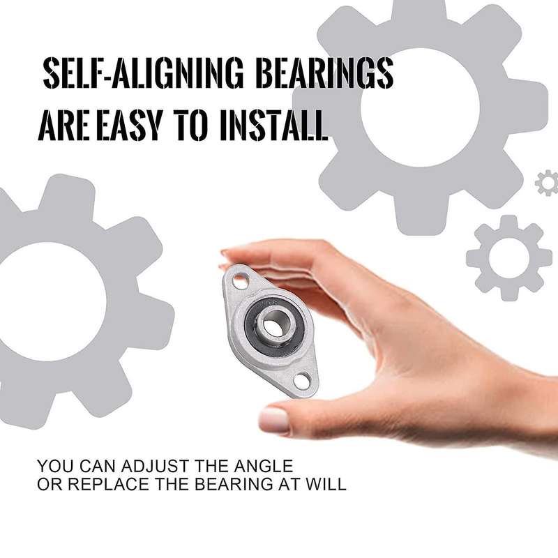 4pcs Kfl08 Pillow Block Zinc Alloy Flange Bearings, 8mm Id Mounted