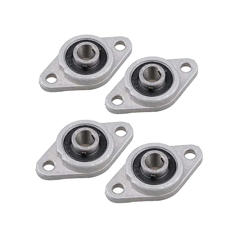 4pcs Kfl08 Pillow Block Zinc Alloy Flange Bearings, 8mm Id Mounted