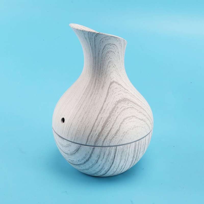 130ml Humidifier Usb Charge White Wood Grain with 7 Color Led Light
