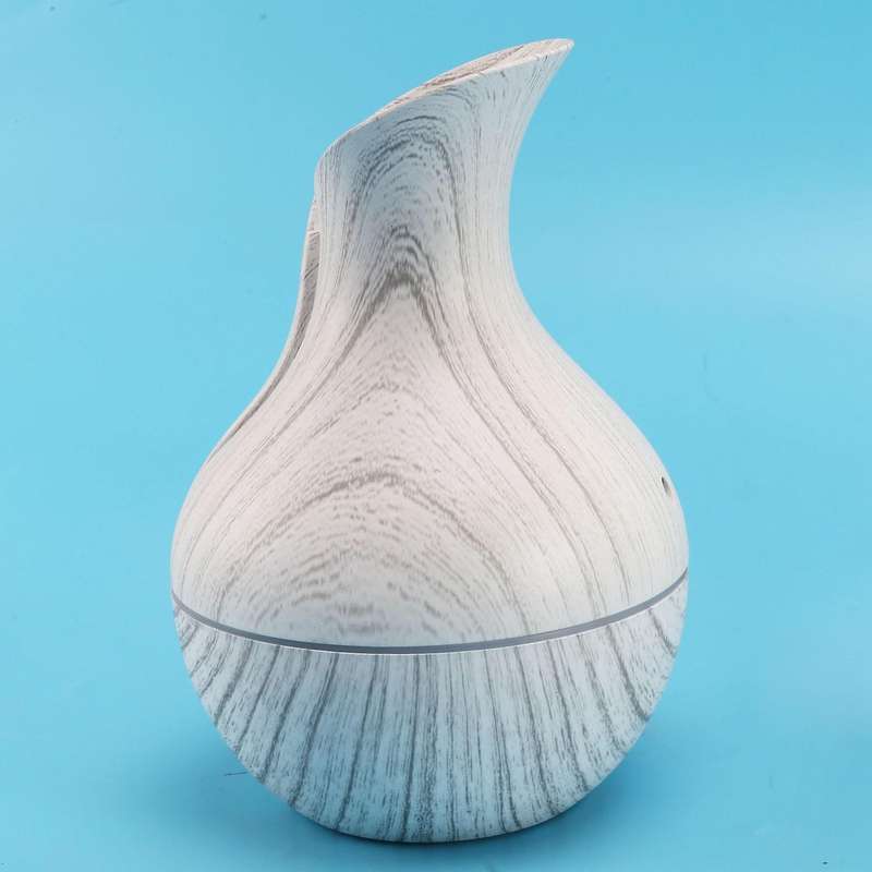 130ml Humidifier Usb Charge White Wood Grain with 7 Color Led Light
