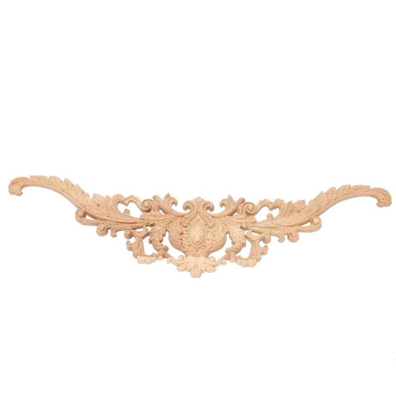 2x Vintage Plant Wood Carved Corner Applique Frame Figurines