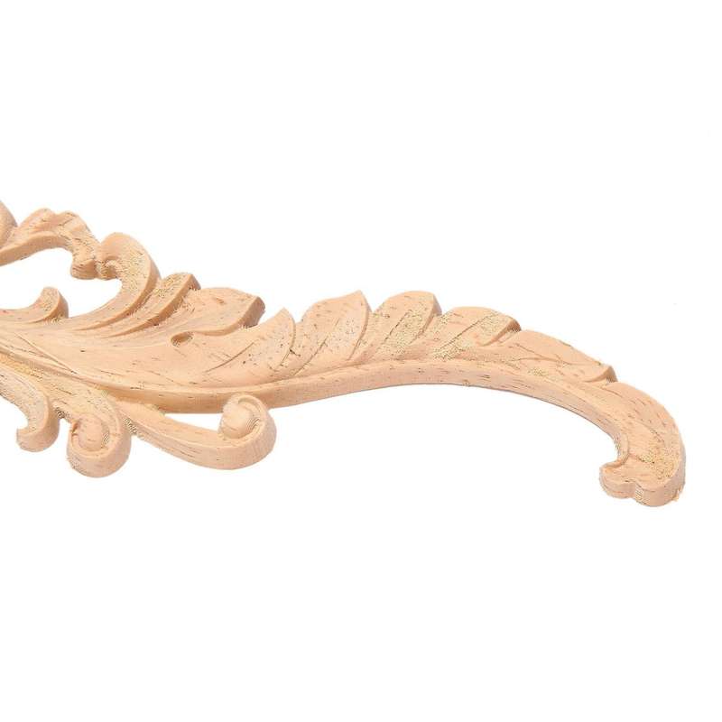2x Vintage Plant Wood Carved Corner Applique Frame Figurines
