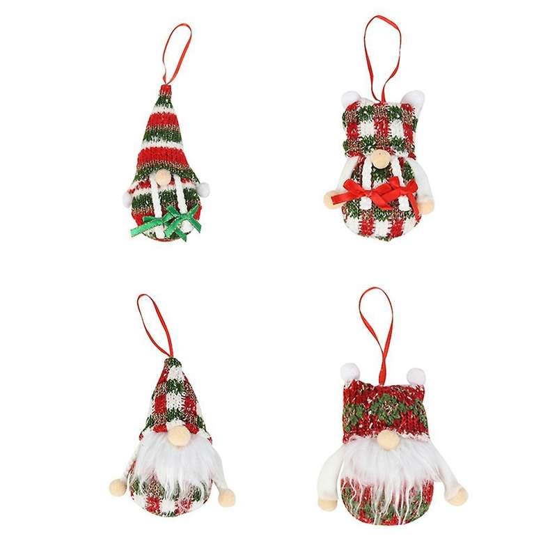 Christmas Decoration Gnome Faceless Doll Santa Knitted Plush