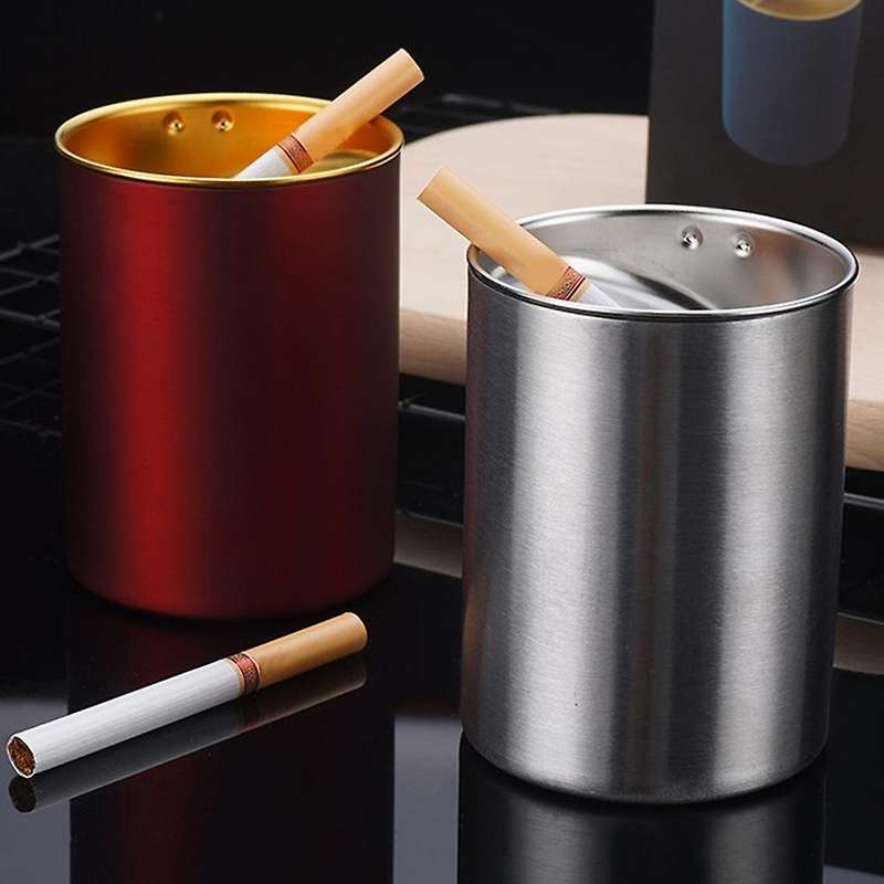 Table Stainless Steel Ashtray Car Ashtray Mini Tools Ashtray Case, D