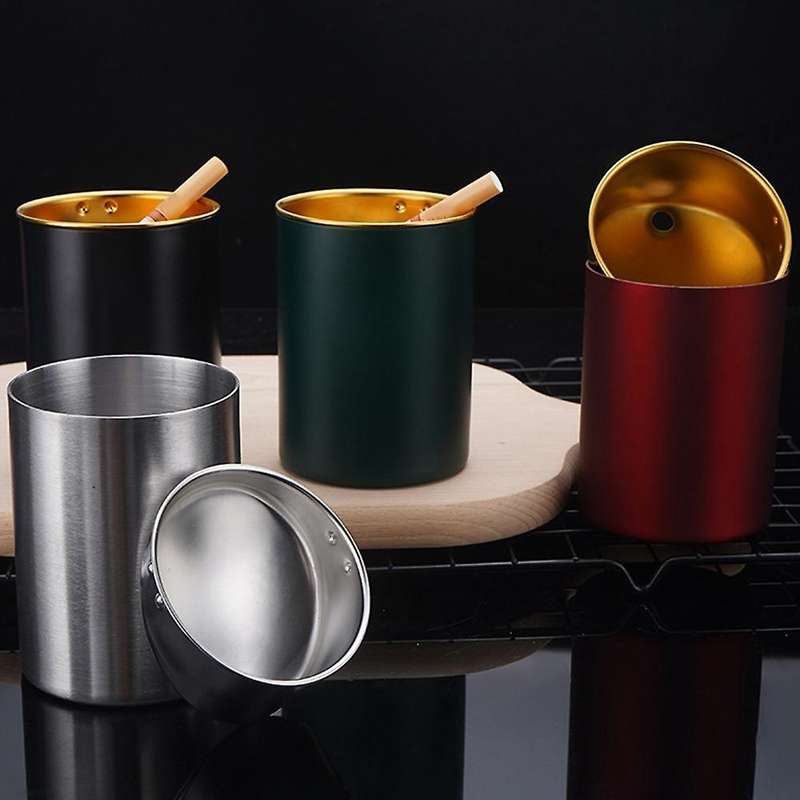 Table Stainless Steel Ashtray Car Ashtray Mini Tools Ashtray Case, D
