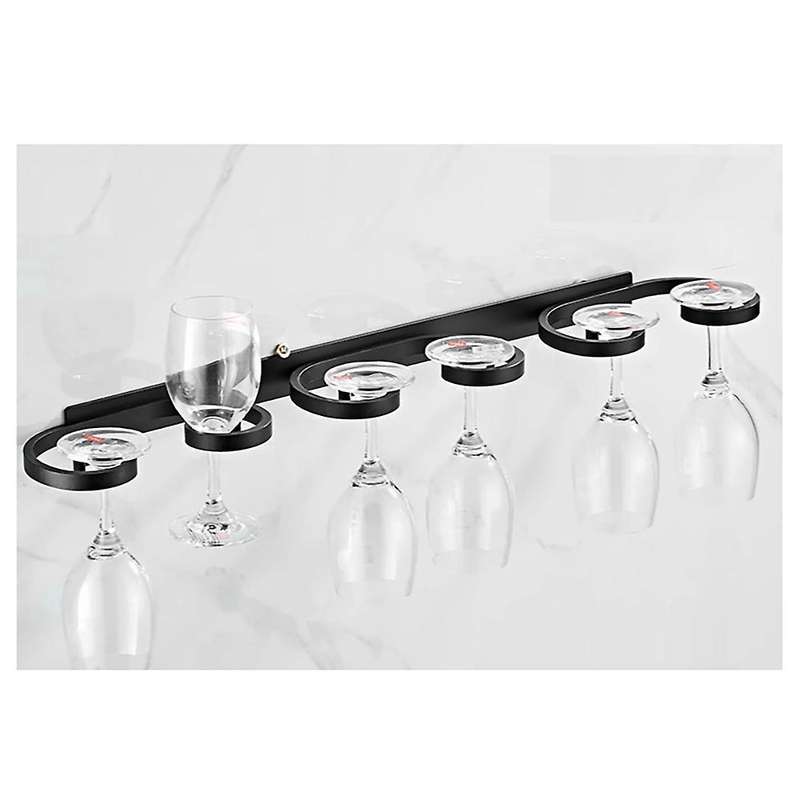 Wall-mounted Aluminum Alloy Creative Goblet Storage Rack 38.4cm