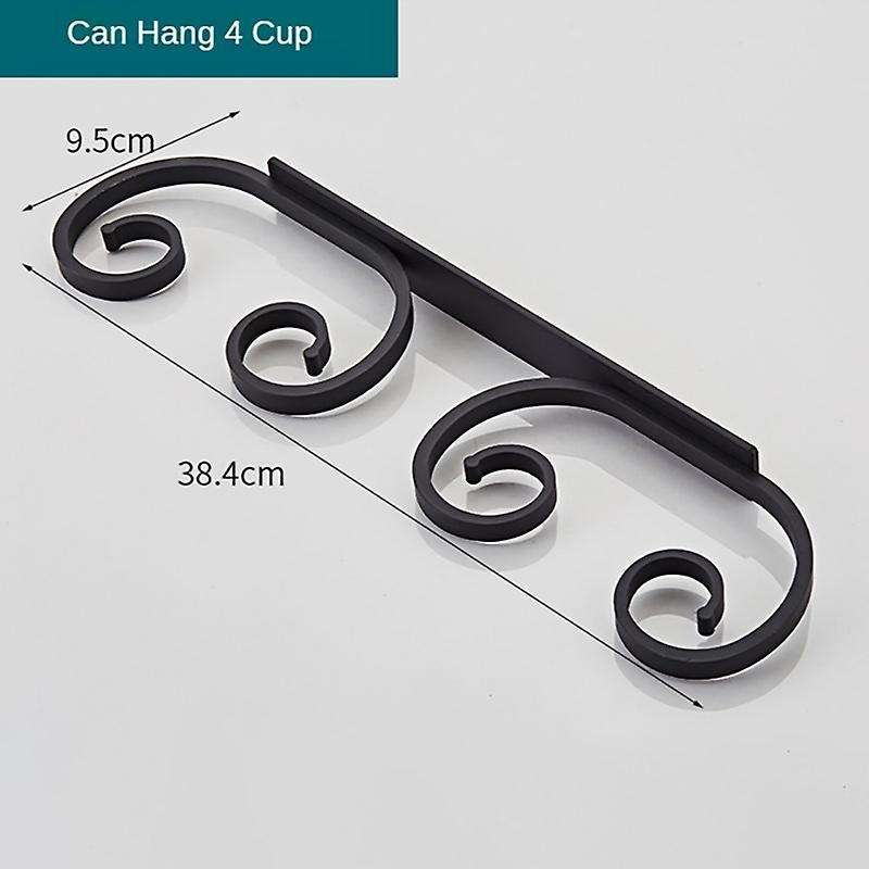 Wall-mounted Aluminum Alloy Creative Goblet Storage Rack 38.4cm