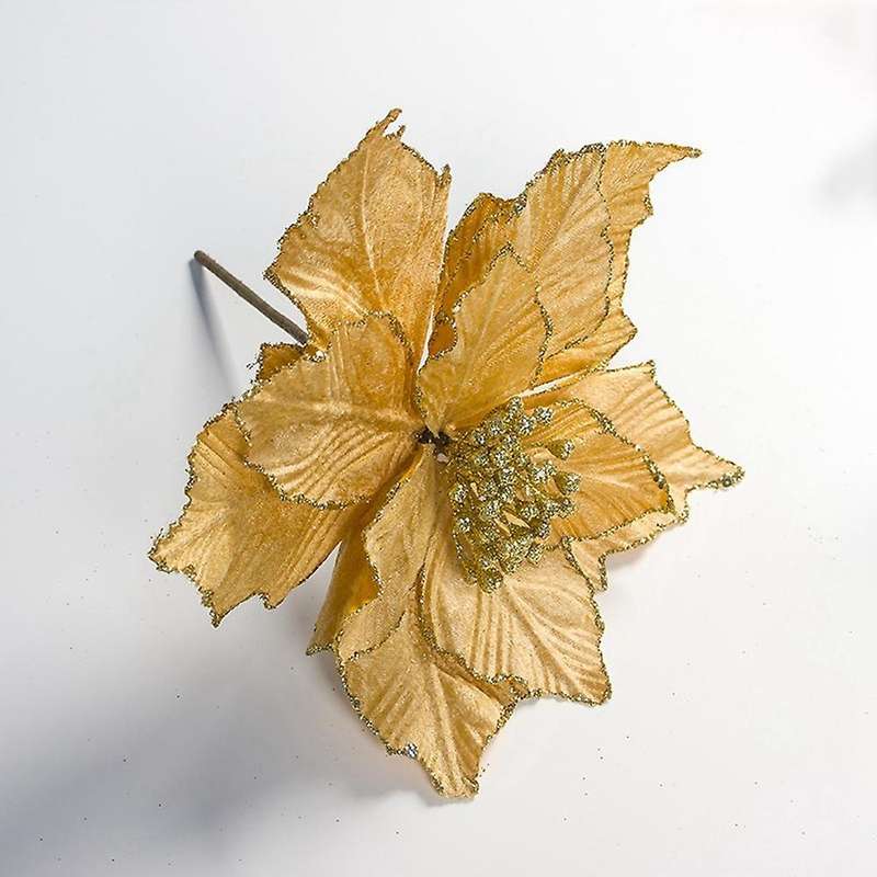 4pcs Artificial Flowers Xmas Tree Decorations New Year Christmas Gift