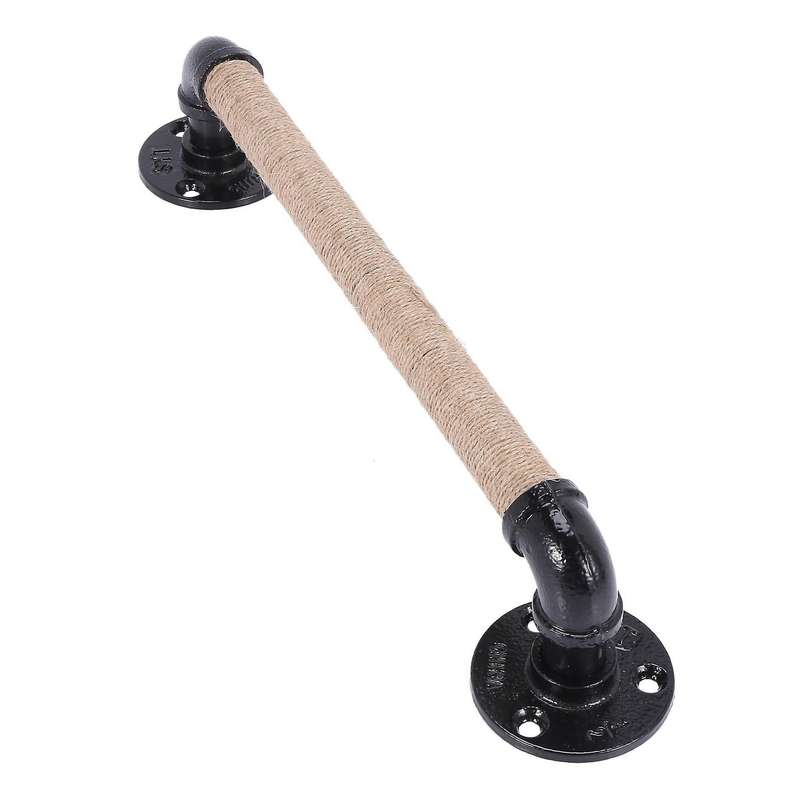 Industrial Style Pipe Furniture Handle Black Wrought Iron Rope Handle