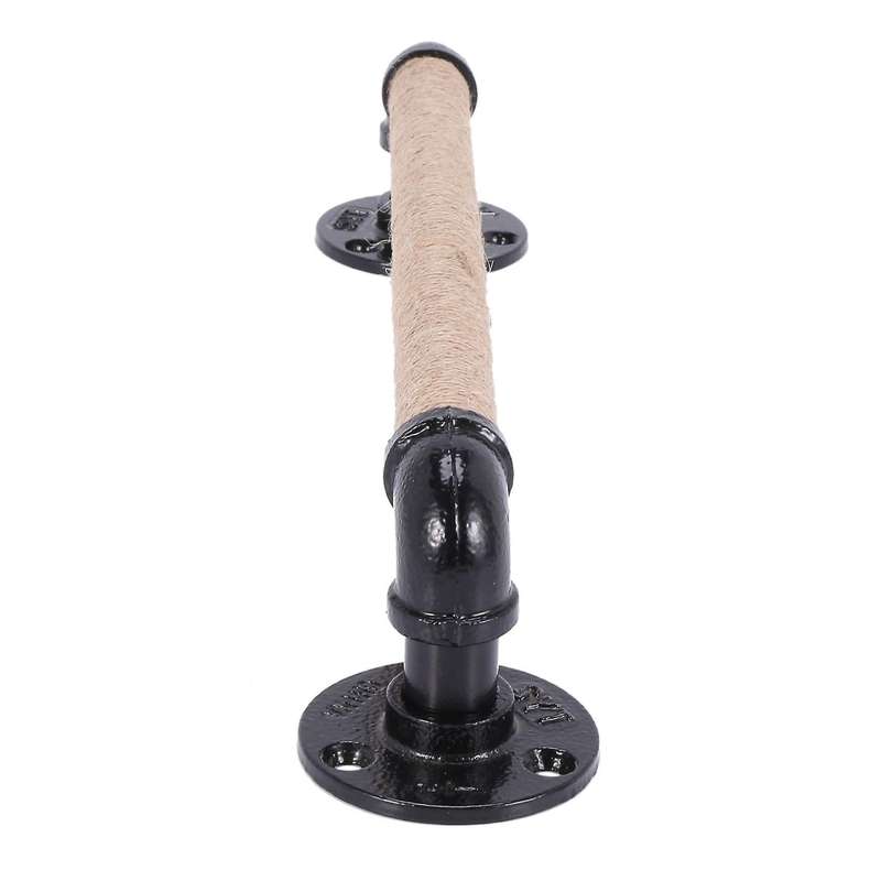 Industrial Style Pipe Furniture Handle Black Wrought Iron Rope Handle