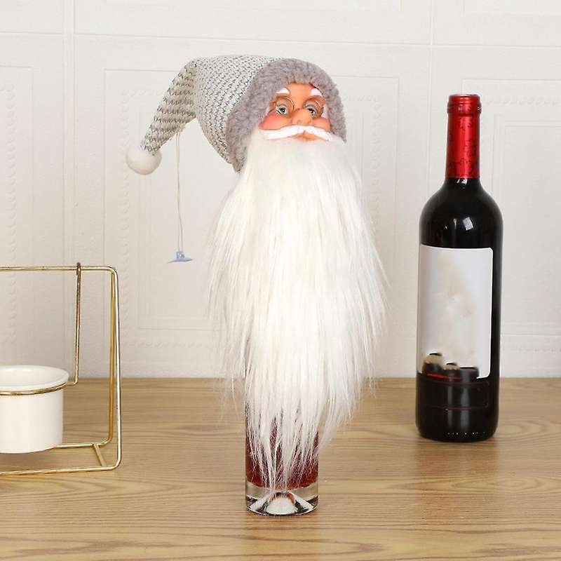 Decorations Red Wine Bottle Cover Santa Snowman Hold Wine Set B