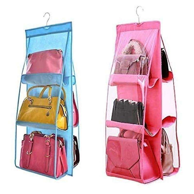 Hanging Closet Organizer, Hanging Handbag Purse Organizer (blue)