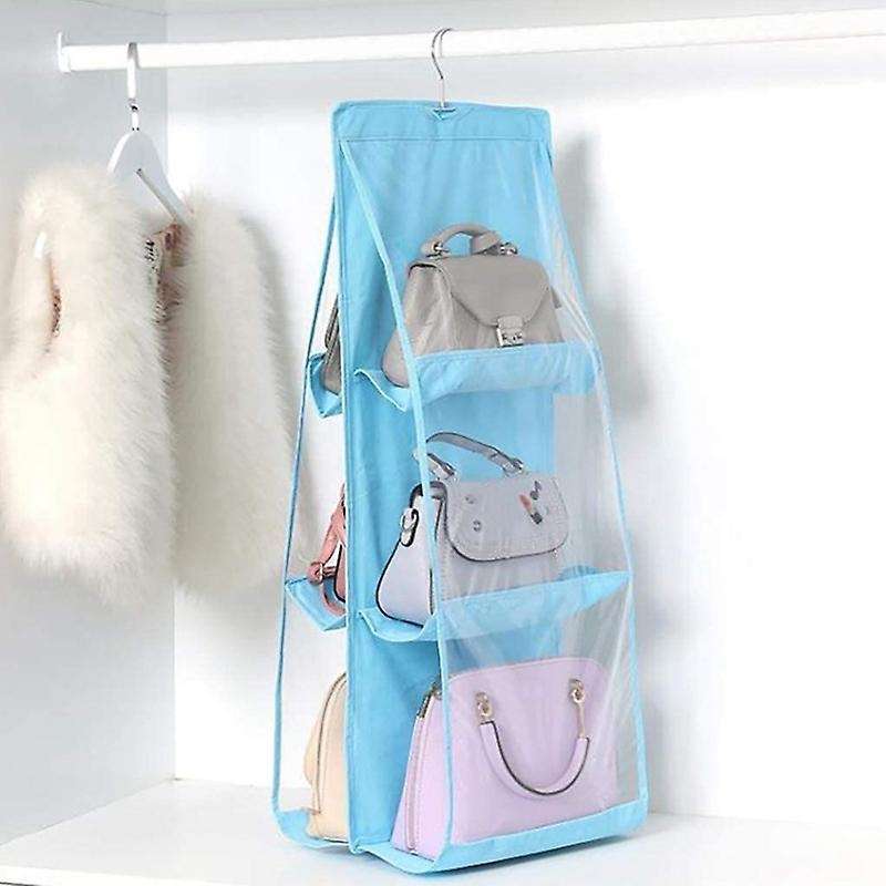 Hanging Closet Organizer, Hanging Handbag Purse Organizer (blue)