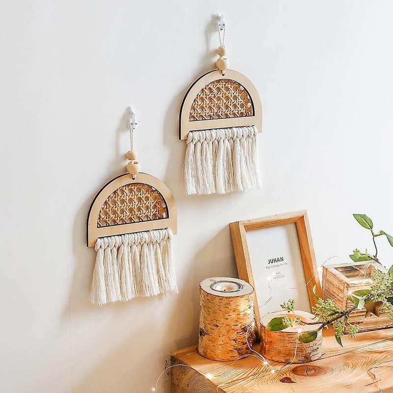 Bohemia Handwoven Macrame Tapestry with Tassels Hanging Decorations