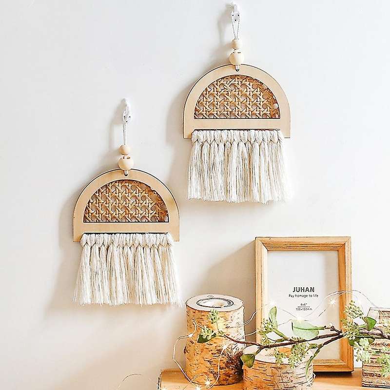 Bohemia Handwoven Macrame Tapestry with Tassels Hanging Decorations