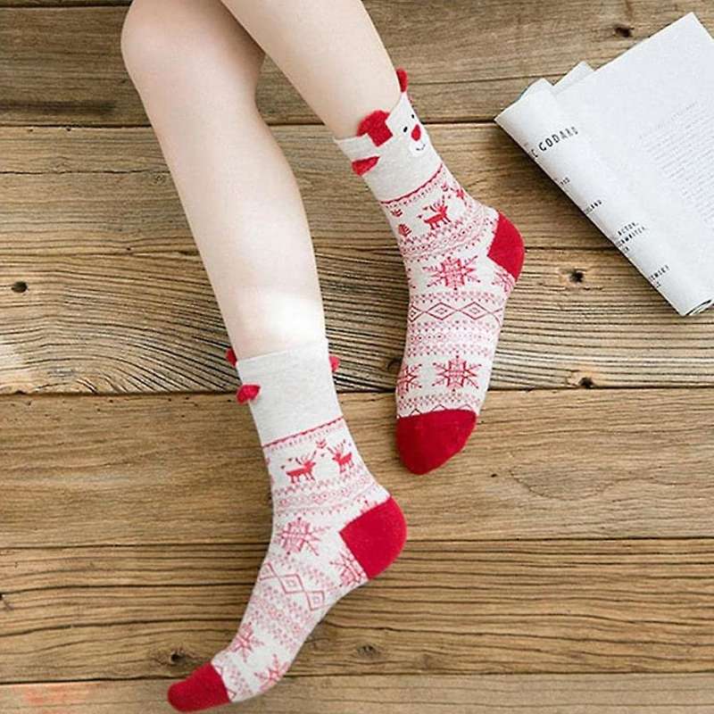3 Pairs Floor Socks Coral Fleece Socks C